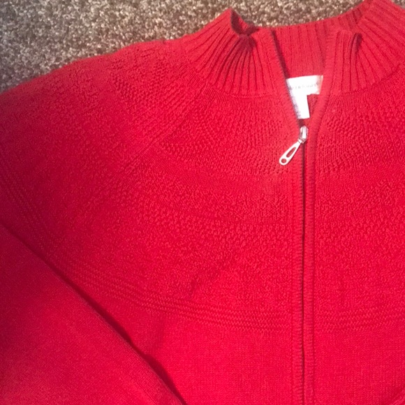 Red fair isle design sweater. - Picture 2 of 6